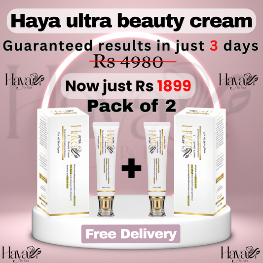 Haya Beauty Cream (Ultra) Buy 1 Get 1 Free in just Rs 1899
